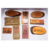 Set of 9 Humorous Small Wooden Signs