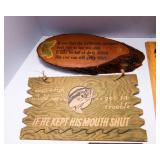 Set of 9 Humorous Small Wooden Signs