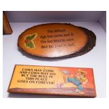 Set of 9 Humorous Small Wooden Signs