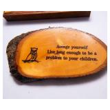 Set of 9 Humorous Small Wooden Signs