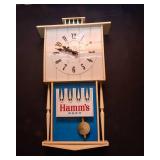 Vintage 1960s Hamm’s Beer Lighted Wall Clock