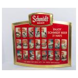 1978 Schmidt Beer “Enjoy 21 Ways” Embossograph Wall Hanging