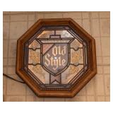 1978 Old Style Beer Lighted “Stained Glass” Sign – 15” x 15”