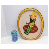 Vintage Squirt Advertising Serving Tray – 1950s Oval Metal Barware