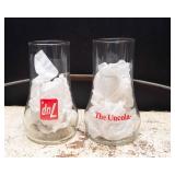 Vintage 7UP Cooler with 2 “7UP The Uncola” Glasses