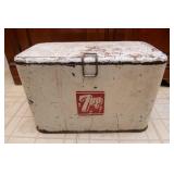 Vintage 7UP Cooler with 2 “7UP The Uncola” Glasses