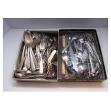 Assorted Silverware Lot – Mixed Silverplate & Stainless Utensils