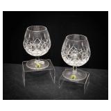 Set of 2 Waterford Crystal Lismore Brandy Glasses