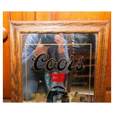 Set of 2 Coors Beer Mirrors – Vintage Bar Wall Decor (12.5” x 19” & 14.5” x 18”)