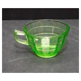 Uranium Glass Lot – 2 Sherbet Cups & 1 Punch Cup