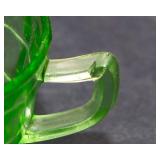 Uranium Glass Lot – 2 Sherbet Cups & 1 Punch Cup