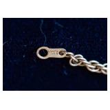 14KT Gold Rope Chain Cross Necklace – 18”