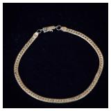 14k Gold Herringbone Bracelet