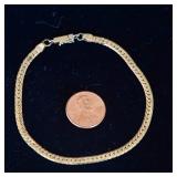 14k Gold Herringbone Bracelet