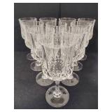 Longchamp Crystal Wine Glasses/Water Goblets (Set of 10)