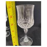 Longchamp Crystal Wine Glasses/Water Goblets (Set of 10)