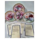 Lena Liu Collectible Floral Plates - Limited Edition/Numbered (Lot #A)