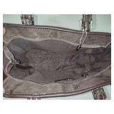 Authentic Coach Signature Series Brown Leather/Canvas Matching Purse & Wallet