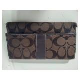 Authentic Coach Signature Series Brown Leather/Canvas Matching Purse & Wallet