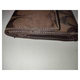 Authentic Coach Signature Series Brown Leather/Canvas Matching Purse & Wallet