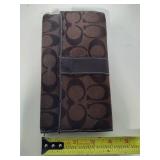 Authentic Coach Signature Series Brown Leather/Canvas Matching Purse & Wallet