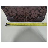 Authentic Coach Signature Series Brown Leather/Canvas Matching Purse & Wallet