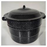 Enameled Graniteware Roasters & Canning Pot w/Lids