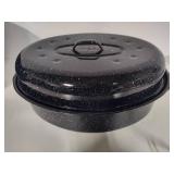 Enameled Graniteware Roasters & Canning Pot w/Lids