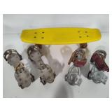 Free Former Vintage Skateboard & Two Pair Vintage Roller Skates