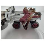 Free Former Vintage Skateboard & Two Pair Vintage Roller Skates