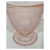 Hazel Atlas Pink Florentine Sugar, Creamer & Small Pitcher Set