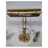 Brass Piano Lamp & Asst Candleholders
