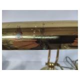 Brass Piano Lamp & Asst Candleholders