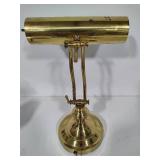 Brass Piano Lamp & Asst Candleholders