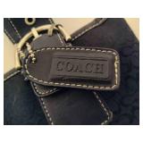 Coach Black Leather/Canvas Signature Bag