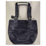 Coach Black Leather/Canvas Signature Bag