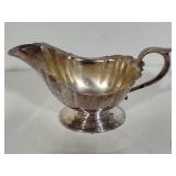 Silver Plated Cobalt Salt & Pepper Set + Gravy Boat