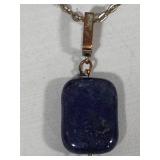 Lapiz Lazuli Pierced Earrings & Pendant