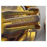 Stamped Vintage Brooches & Clip Earrings