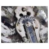 Stamped Vintage Brooches & Clip Earrings