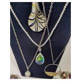 Assortment of Sparkly Brooches, Necklaces & Earrings