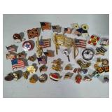 Lot of Flag & Assorted Pins