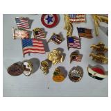 Lot of Flag & Assorted Pins