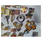 Lot of Flag & Assorted Pins