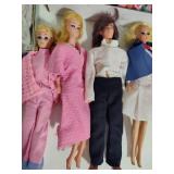 Vintage Barbies, Storage Carrier & Tons of Accessories