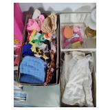 Vintage Barbies, Storage Carrier & Tons of Accessories