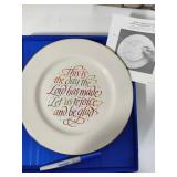 Assorted Glassware, Memory Plate & Candle Holders