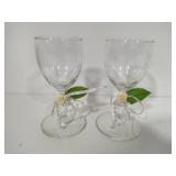 Assorted Glassware, Memory Plate & Candle Holders