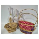 Creative Circle Candle Stick Holders *New in Box* & Asst Spring Baskets