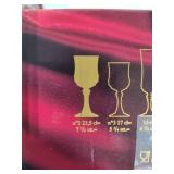 Longchamp Gold Crystal d'Arques Goblets *New in Box* & Butter Dish